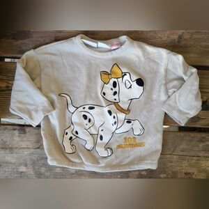 ZARA DISNEY CLASSICS SZ 12-18M VGUC BEIGE 101 DALMATIAN print loose sweatshirt
